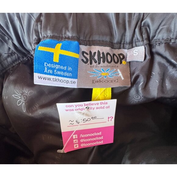 NWT Skhoop Womens Skirt Small Duck Down Feathers Quilted Outdoors Black Sport - Picture 5 of 10